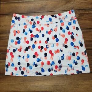 Zac & Rachel White w/ Blue & Red Dots Skorts - Size 12
